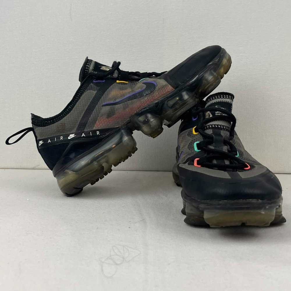 GUC Nike Air VaporMax 2019 GS Black Multi Sneakers Youth Size 4.5Y - Picture 9 of 11